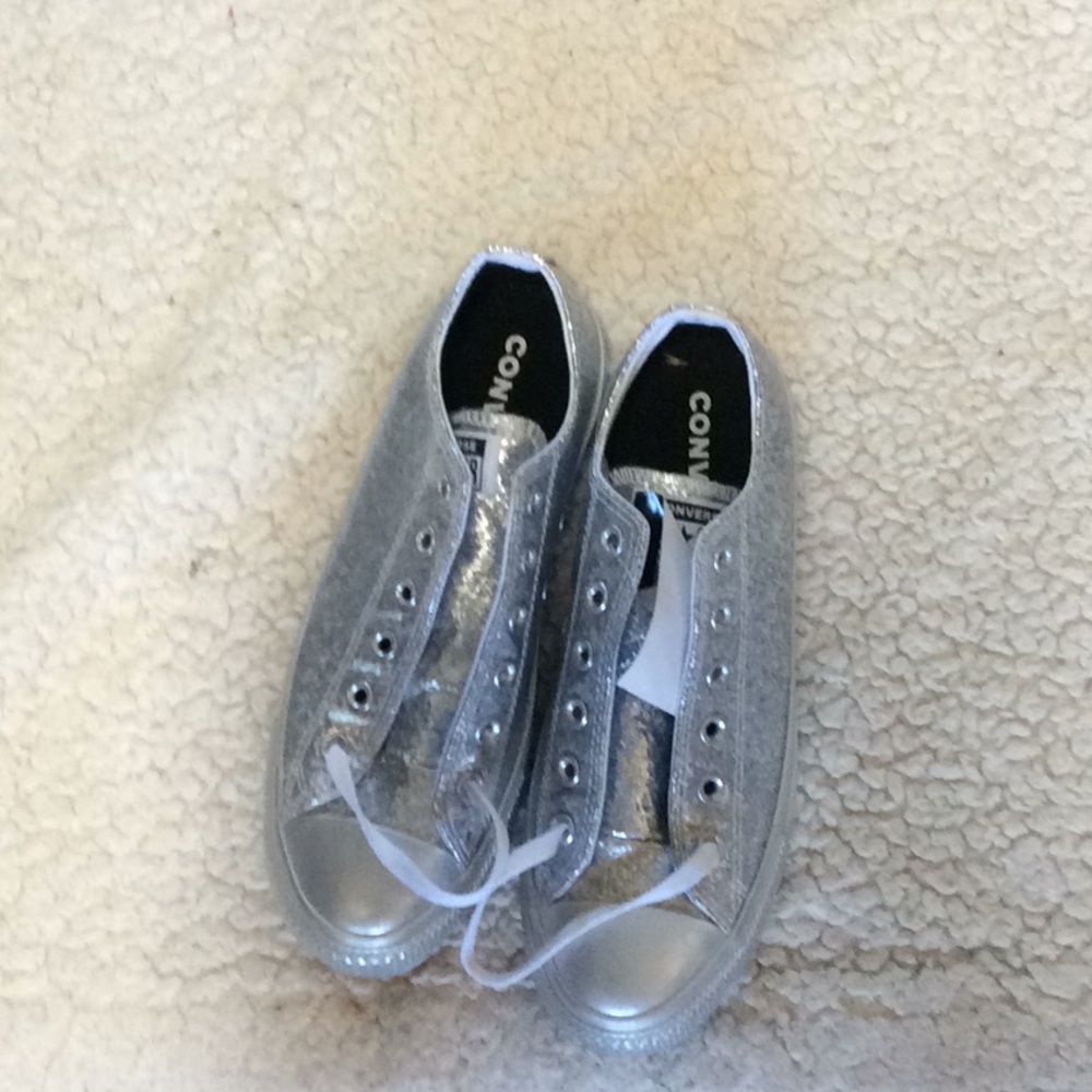Silver glittery shoes